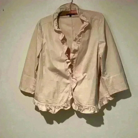 Talbots ruffled blazer/jacket - Picture 6 of 8